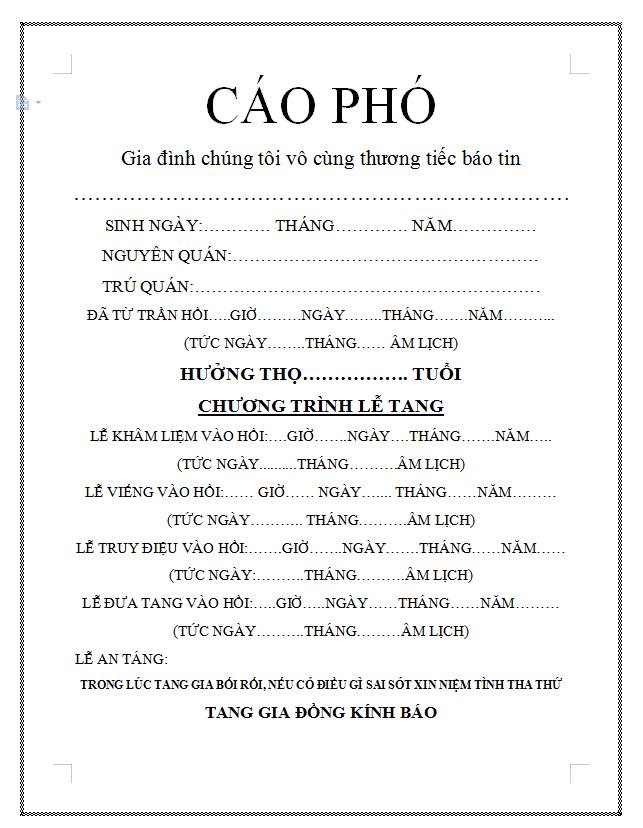 cáo phó