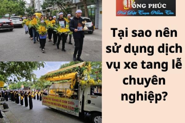 Tại sao nên sử dụng dịch vụ xe tang lễ chuyên nghiệp?